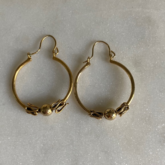 Vintage Gold Hoops - Picture 1 of 2